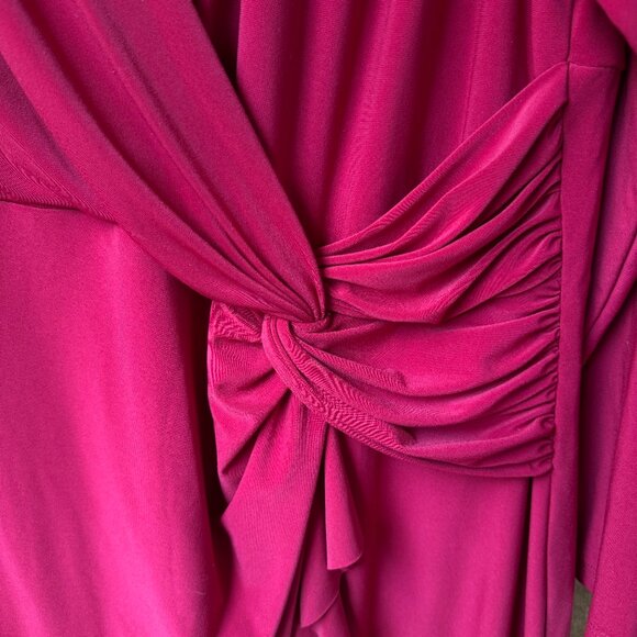 Ralph Lauren Deep Rose Red Long Sleeve Elegant Essentials Dress in Women's 18W - Picture 4 of 9